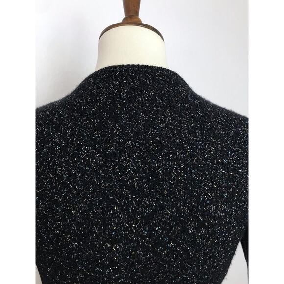 Marc Jacobs Crop Cardigan Sweater Multicolor Metallic Threads - Picture 8 of 10